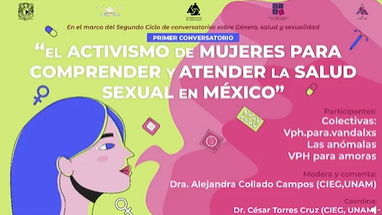 Segundo Ciclo de Conversatorios sobre Género, salud y sexualidad.                              El activismo de mujeres feministas para comprender y atender la salud sexual en México