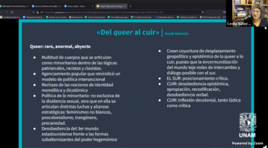 Semana de la Diversidad 2022.                                 Ningún lobby me ha patrocinado: Feminismos y teoría cuir desde la experiencia vivida