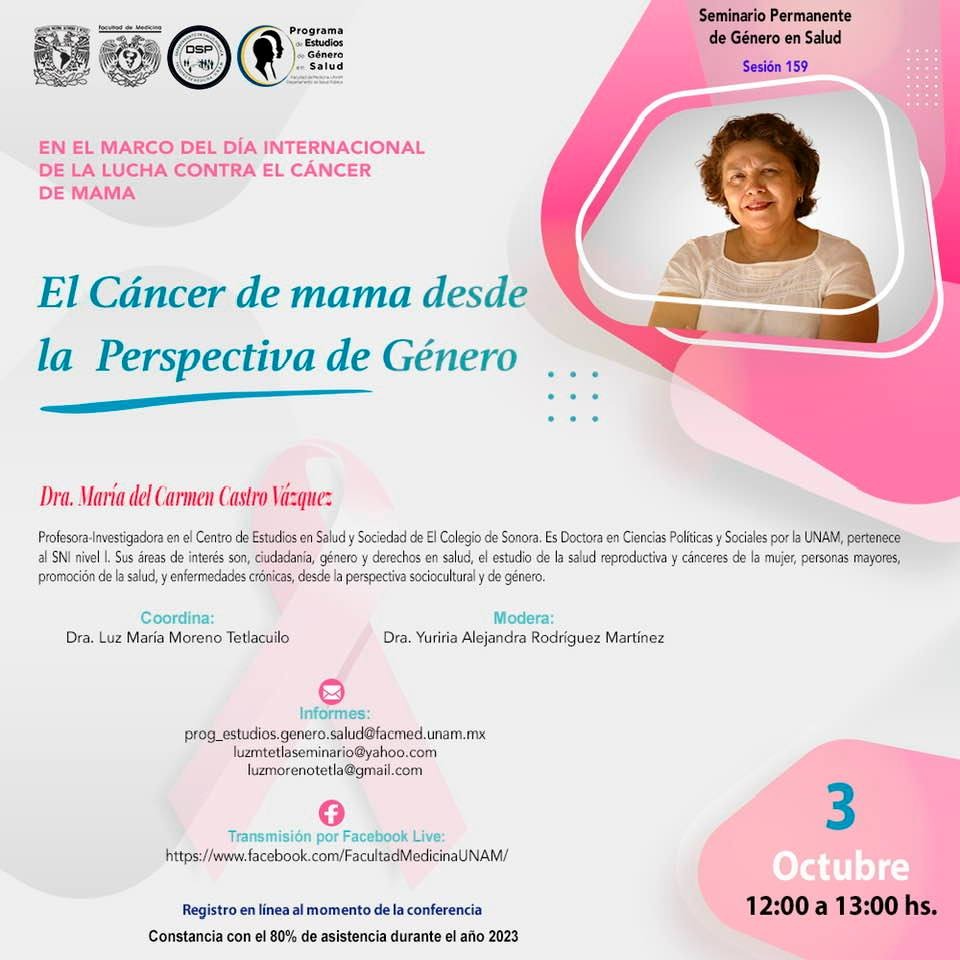 Seminario: «El cáncer de mama desde la perspectiva de género»