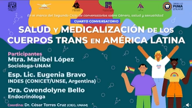 Segundo Ciclo de conversatorios sobre Género, salud y sexualidad. Cuarto conversatorio: Salud y medicalización de los cuerpos trans en América Latina.