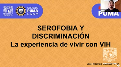Ciclo de conferencias conmemoración mes del orgullo LGBTIQ. Serofobia y Discriminación. La experiencia de vivir con VIH.
