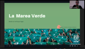 Día por la despenalización y legalización del aborto: Reflexiones históricas y planteamientos actuales sobre el tema. Conferencia: "La marea verde desde un enfoque legal".