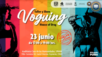 Jornada del Orgullo LGBTTIQ+ 2022. Taller de Voguing.con House Of Drag.