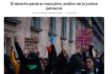 El derecho penal es masculino: análisis de la justicia patriarcal.