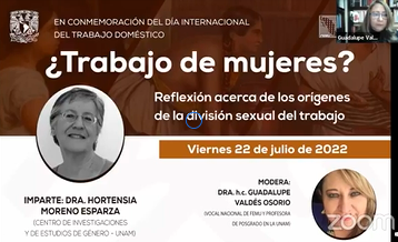 Conferencia: ¿Trabajo de mujeres? Reflexión acerca de los orígenes de la división sexual del trabajo.