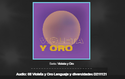 Violeta y Oro. Lenguaje y diversidades.