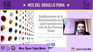 Jornada del Orgullo LGBTTIQ+ 2022. Implicaciones en la salud mental en la vida de personas Trans.