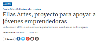 Ellas Artes, proyecto para apoyar a jóvenes emprendedoras.