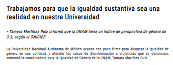 Trabajamos para que la igualdad sustantiva sea una realidad en nuestra Universidad.