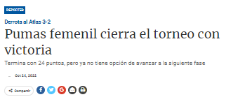 Pumas femenil cierra el torneo con victoria.