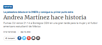 Andrea Martínez hace historia.
