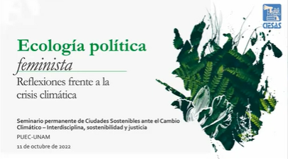 Seminario Permanente. Ciudades Sostenibles ante el Cambio Climático: interdisciplina, sostenibilidad y justicia. Ecología política feminista: reflexiones frente a la crisis climática.