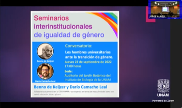 Seminarios interinstitucionales de igualdad de género. Conversatorio: Los Hombres universitarios ante la transición de género.