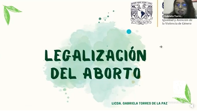 Semana por la Despenalización del aborto. Legalización del aborto.