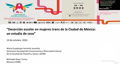 4to. Congreso Internacional. Mujeres y niñas desde una doble perspectiva: Género y Derechos  Humanos en el marco de los Objetivos de Desarrollo Sostenible. Panel 1. Diversidades y salud sexual y reproductiva.