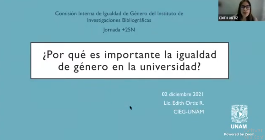 En el marco del Día Internacional de la Eliminación de la Violencia Contra la Mujer. Charla: ¿Por qué es importante la igualdad de género en la universidad?