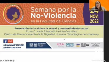 25N 2022. Semana por la NO VIOLENCIA. Conferencia. Prevención de la Violencia sexual y consentimiento sexual.
