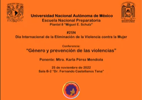 25N 2022. Conferencia. Género y prevención de las violencias.