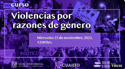 Presentación. Curso. Violencias por razones de género.