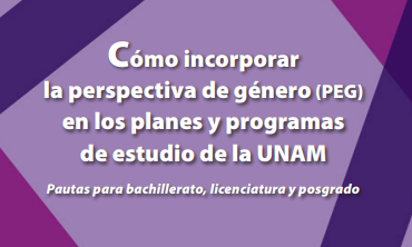 Cómo incorporar la perspectiva de género (PEG) en los planes y programas de estudio de la UNAM. Pautas para bachillerato, licenciatura y posgrado.