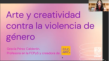 25N. 2022. Semana por la NO VIOLENCIA. Conferencia. Arte y creatividad frente a la violencia de género.