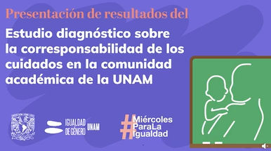 Presentacion de resultados del estudio diagnóstico sobre la corresponsabilidad de los cuidados en la comunidad académica de la UNAM.