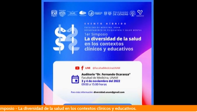 1er Simposio La diversidad de la salud en los contextos clínicos y educativos.