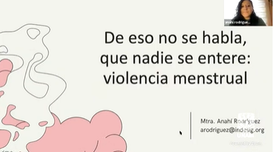 Conferencia. Menstruación digna: asunto público.