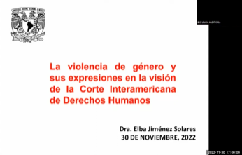 25N 2022. Conferencia. La violencia de género y sus expresiones en la visión de la Corte Interamericana de Derechos Humanos.