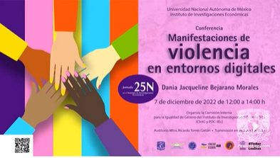 25N 2022. Conferencia. Manifestaciones de la violencia en los entornos digitales.