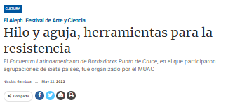 Hilo y aguja, herramientas para la resistencia.