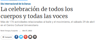 La celebración de todos lo cuerpos y de todas las voces.