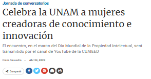 Celebra la UNAM a mujeres creadoras de conocimiento e innovación.