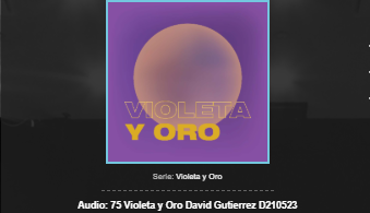 Violeta y Oro. ¿Será que el arte cuida?. David Gutierrez.
