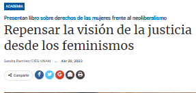 Repensar la visión de la justicia desde los feminismos.