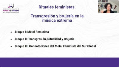 Seminario Permanente de Música y Género. Sesión 5. Rituales Feministas: transgresión y brujería en la música extrema.