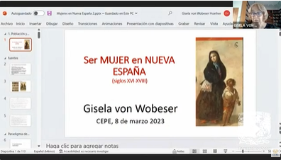 Ciclo de Conferencias. La mujer en la cultura. Sesión 2. La mujer en la Nueva España. 
