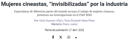 Mujeres cineastas, invisibilizadas por la industria.