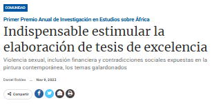 Indispensable estimular la elaboración de tesis de excelencia.