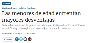 Las menores de edad enfrentan mayores desventajas.