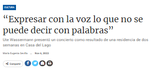 "Expresar con la voz lo que no se puede decir con palabras"