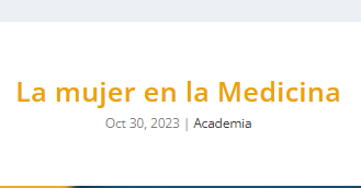 La mujer en la Medicina.