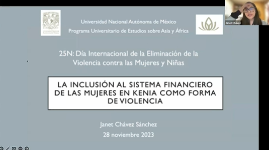 25N 2023. Conversatorio. Luchas por la inclusión y seguridad para la prevención de la violencia hacia las mujeres y las niñas: convergencias en Asia, África y México.