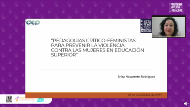 25N. Pedagogías crítico-feministas para prevenir la violencia contra las mujeres en educación superior.