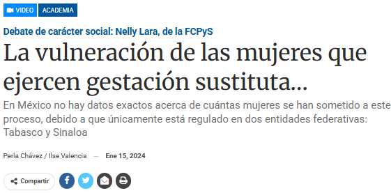 La vulneración de las mujeres que ejercen gestación sustituta…