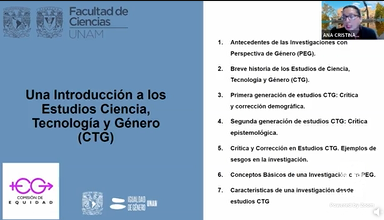 2do. Coloquio de Ciencia, diversidad y género. Plática. Una Introducción a los Estudios de Ciencia, Tecnología y Género (CGT).