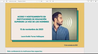 25N 2023.Acoso y hostigamiento en las instituciones de Educación Superior: la voz de los hombres.