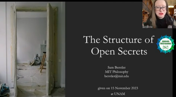 25N 2023.  Conferencia. The structure of open secrets.
